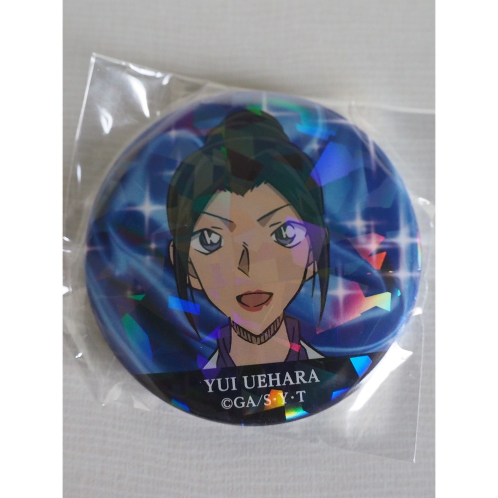 Detective Conan Yui Uehara Blue Holographic Pin Anime Badge Small Like New Rare